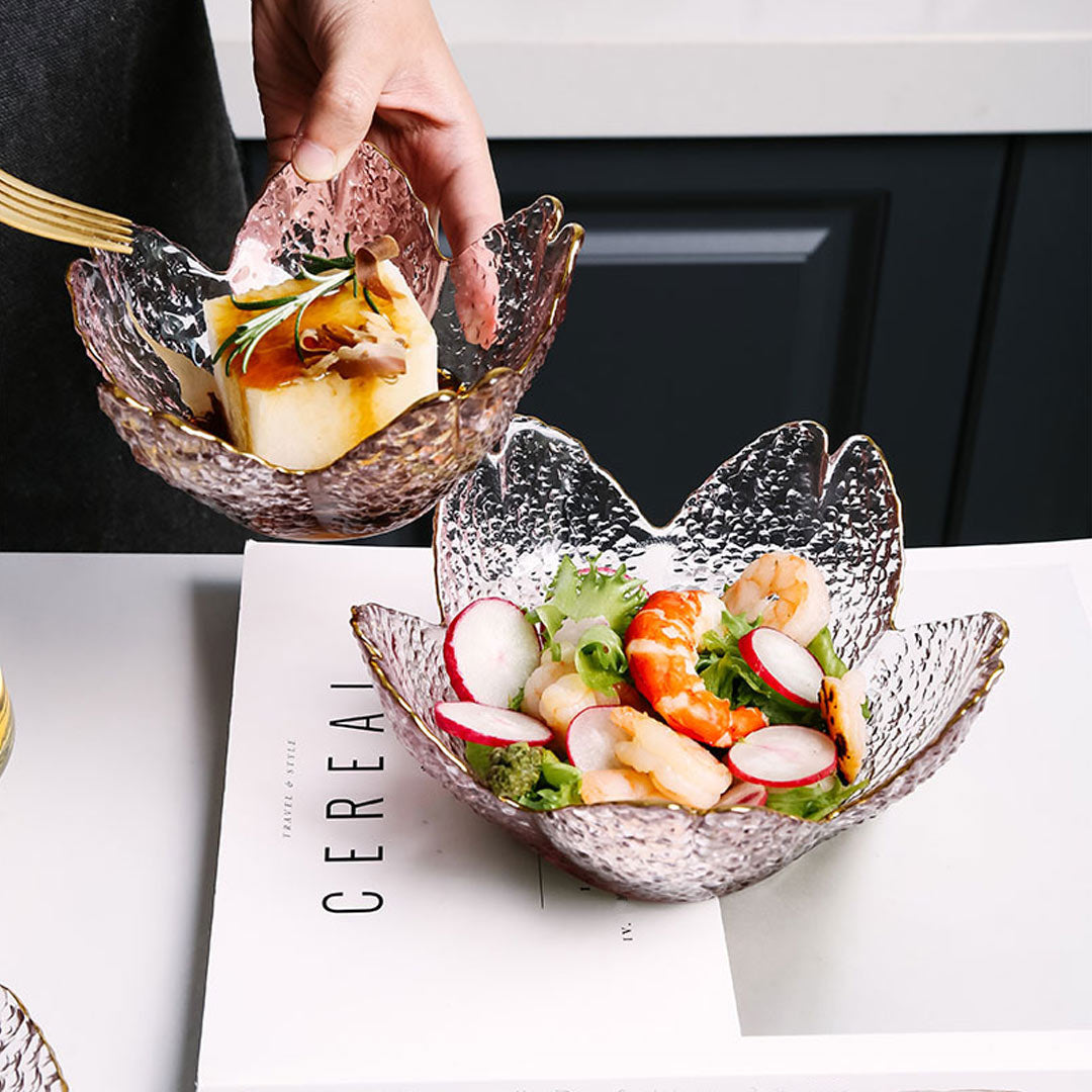 Gold Inlay Sakura Glass Dish Set - Image 7