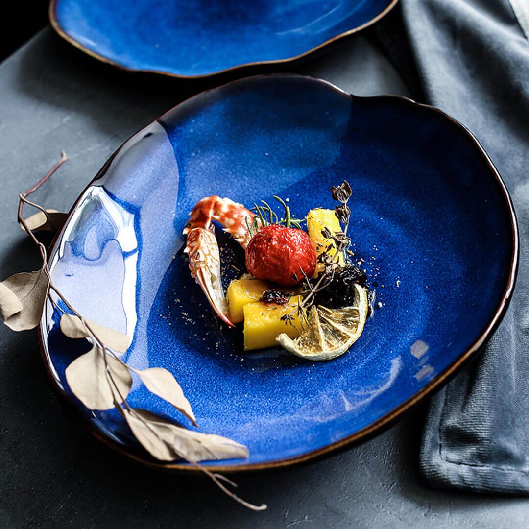 Ocean Waves Deep Blue Dinner Plates - Image 8