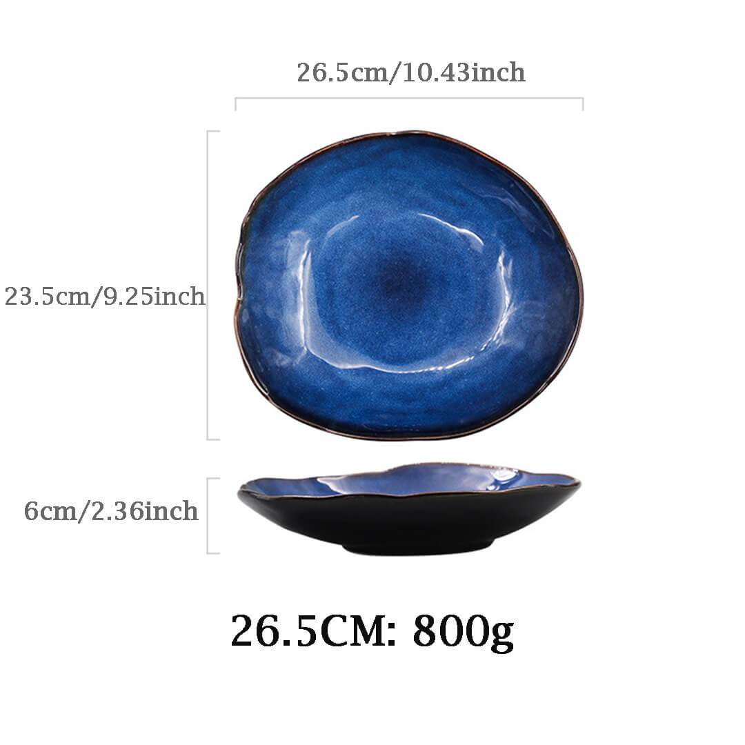 Ocean Waves Deep Blue Dinner Plates - Image 14